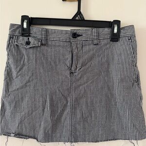Classic Black and White Checkered Skirt gingham size 2 Ralph Lauren mini cutoff
